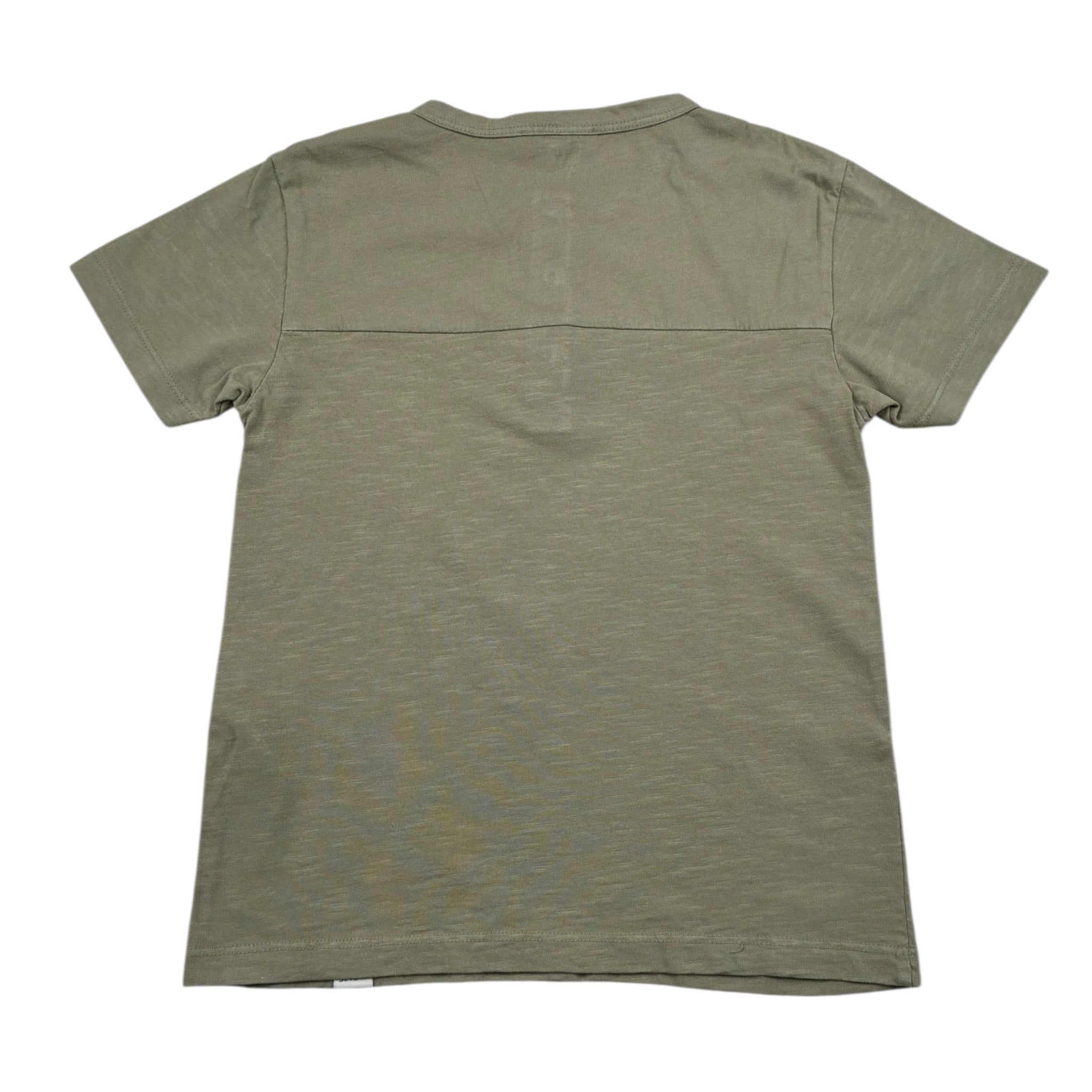 Please T-Shirt Tinta Unita con Bottoni per Bambino ME07030B72 VERDE PLEASE 