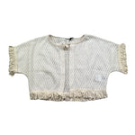 Please gilet Tinta Unita con Trafori per Bambina MG01230G72 PANNA PLEASE 