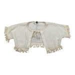 Please gilet tinta Unita con Trafori per Bambina MG01230G72X PANNA PLEASE 