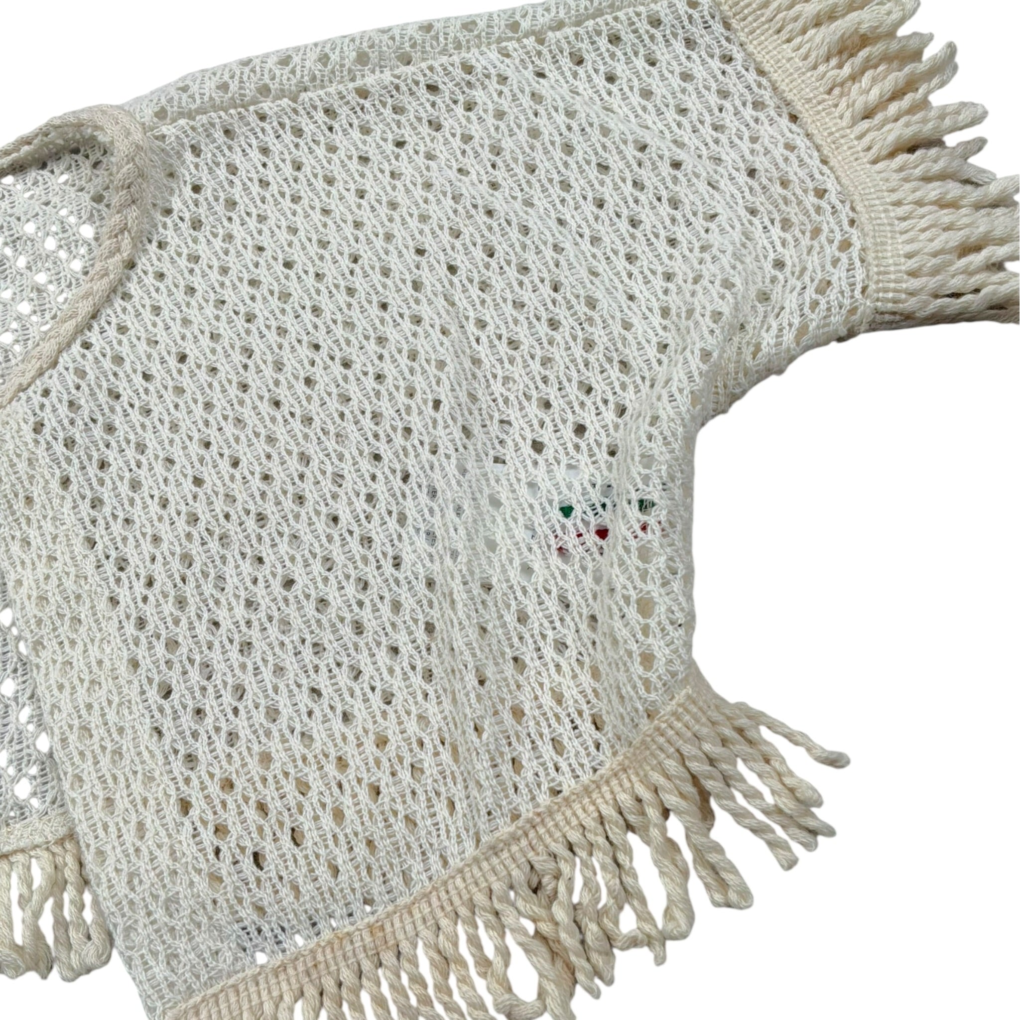 Please gilet tinta Unita con Trafori per Bambina MG01230G72X PANNA PLEASE 
