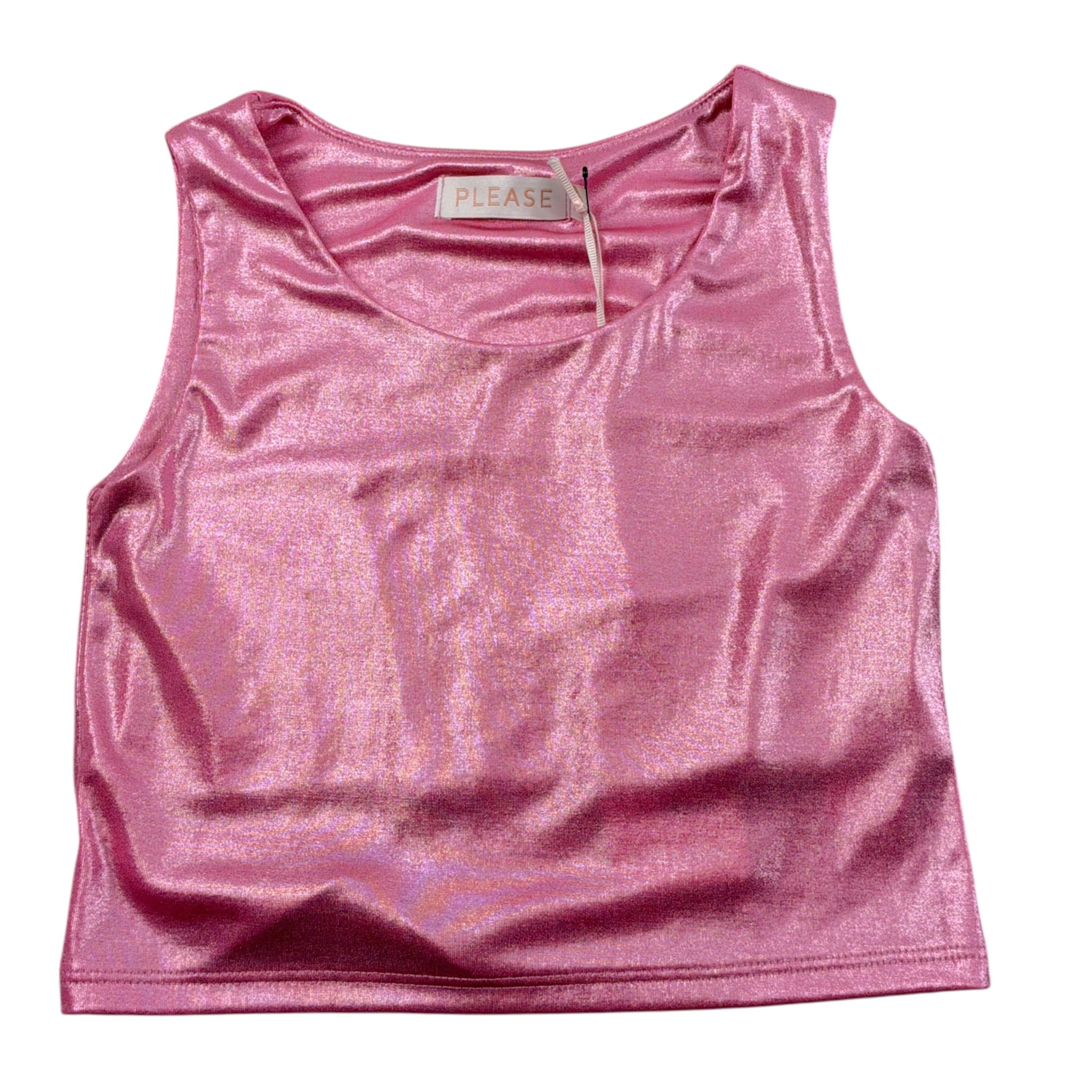 Please Top Giromanica tinta unita Rosa per Bambina MO05032G73X ROSA PLEASE 