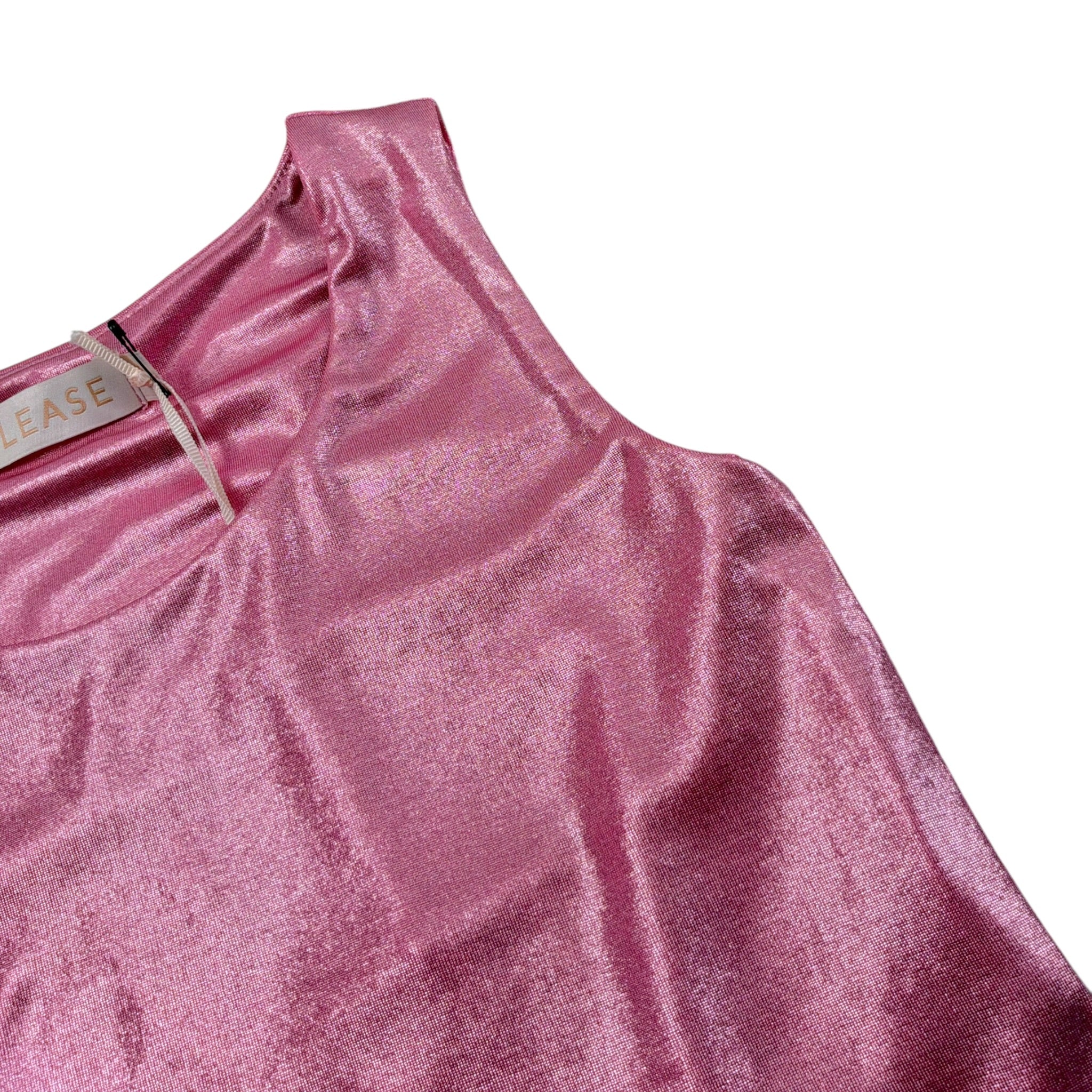 Please Top Giromanica tinta unita Rosa per Bambina MO05032G73X ROSA PLEASE 