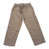 Please Pantalone Tinta Unita con Elastico In Vita per Neonato PE54301B73 MARRONE PLEASE 