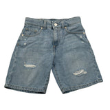 Please Bermuda In Denim Tinta Unita per Bambino RB10W27B72 AZZURRO PLEASE 