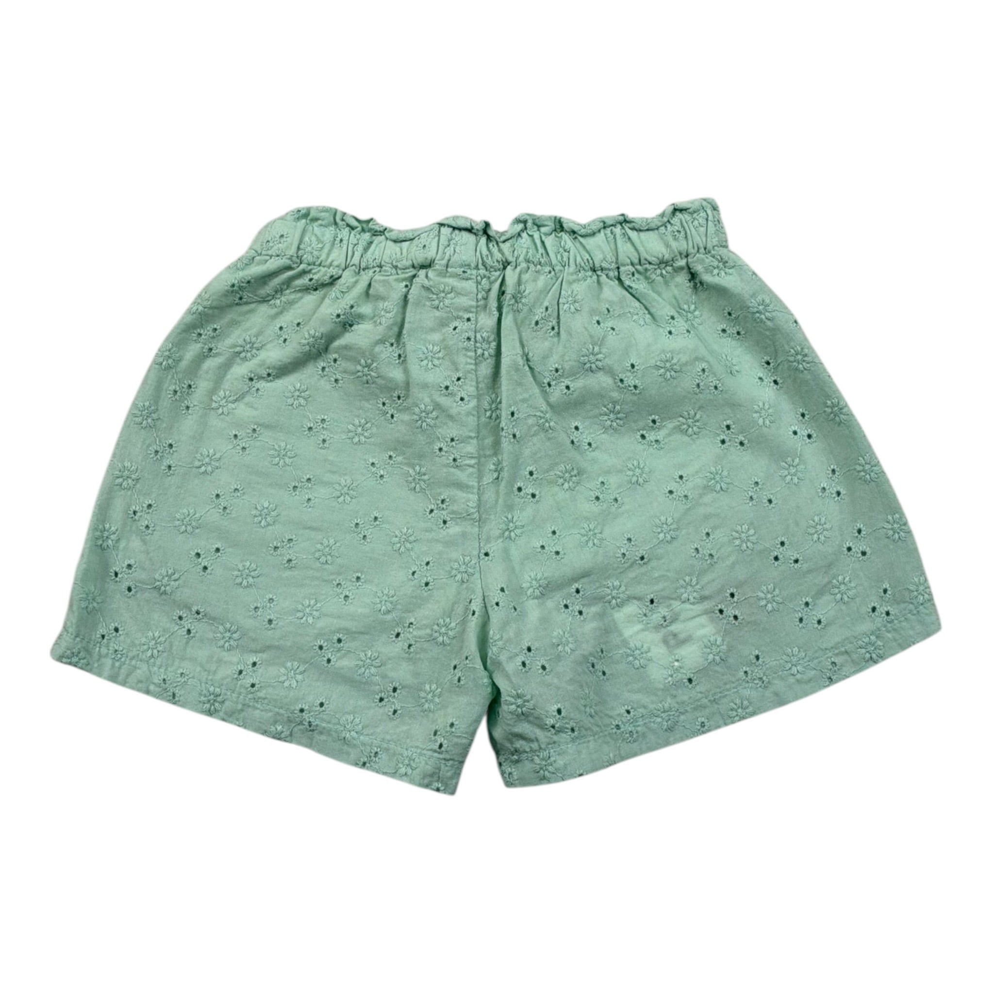 Please Short Tinta Unita Traforato per Neonata RE08240G71 VERDE ACQUA PLEASE 