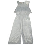 Please Tuta Intera Tinta Unita Giromanica per Bambina TC06290G73 ARGENTO PLEASE 