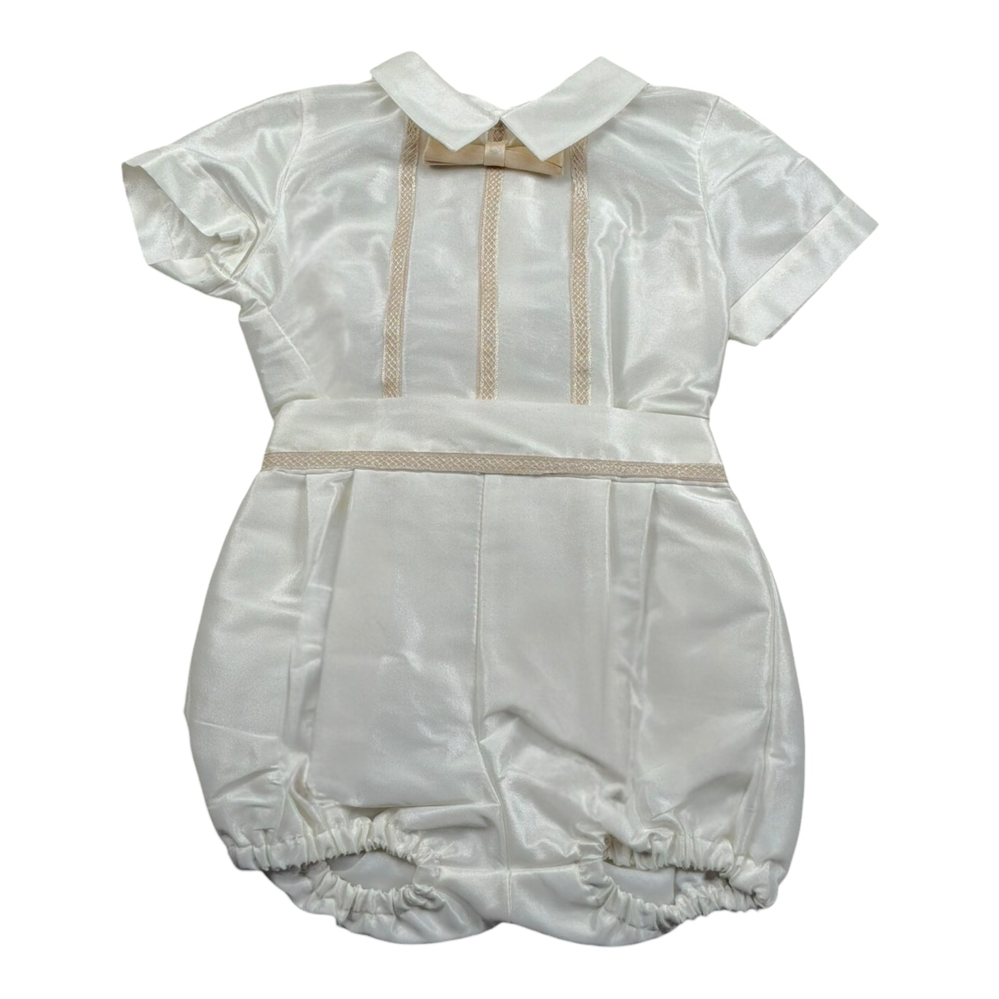Pontoporponto Completo 3 Pezzi Camicia-Bermuda-Papillions per Neonato 5794 BIANCO/BEIGE PONTOPORPONTO 