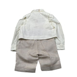 Pure Firenze Completo 4 Pezzi Camicia-Gilet-Bermuda-Papillon Panna per Neonato 11088 PANNA PURE FIRENZE 