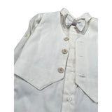 Pure Firenze Completo 4 Pezzi Camicia-Gilet-Bermuda-Papillon Panna per Neonato 11088 PANNA PURE FIRENZE 