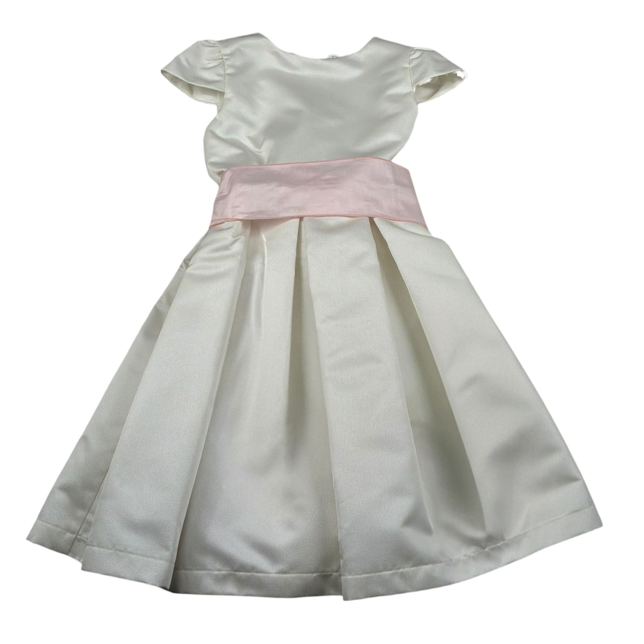 Pure Firenze Abito Mezza tinta unita Cn Cinturino Panna per Bambina PC01245 PANNA PURE FIRENZE 