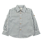 Pure Firenze Camicia Manica Lunga Fantasia A Righe per Neonato PC03177 BIANCO PURE FIRENZE 