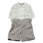 Pure Firenze Completo 2 Pezzi Camicia-Bermuda Beige per Neonato PC03310 BEIGE PURE FIRENZE 