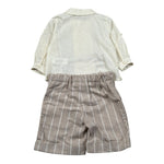 Pure Firenze Completo 2 Pezzi Camicia-Bermuda Beige per Neonato PC03310 BEIGE PURE FIRENZE 