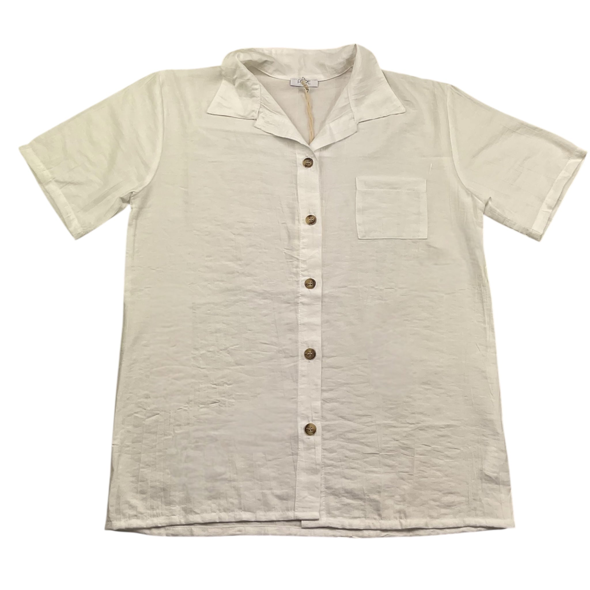 Pype Camicia Mezza Manica Tinta Unita per Bambino GOLDEN PANNA PYPE 