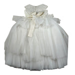 Raffaella Abit Cerimonia Tinta Unita con Tulle per Bambina BRIGITTE BIANCO RAFFAELLA 