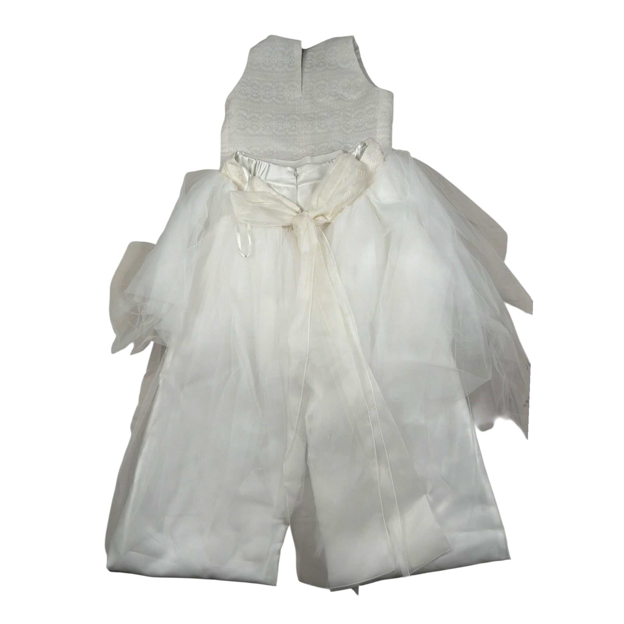 Raffaella Completo Cerimonia 3 Pezzi Camicia-Pantalone-Gonna Tulle per Bambina PONZA BIANCO RAFFAELLA 