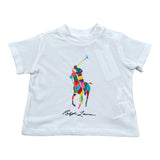 Ralph Lauren T-Shirt tinta unita con Logo Bianco per Neonato 320936473001 BIANCO RALPH LAUREN 