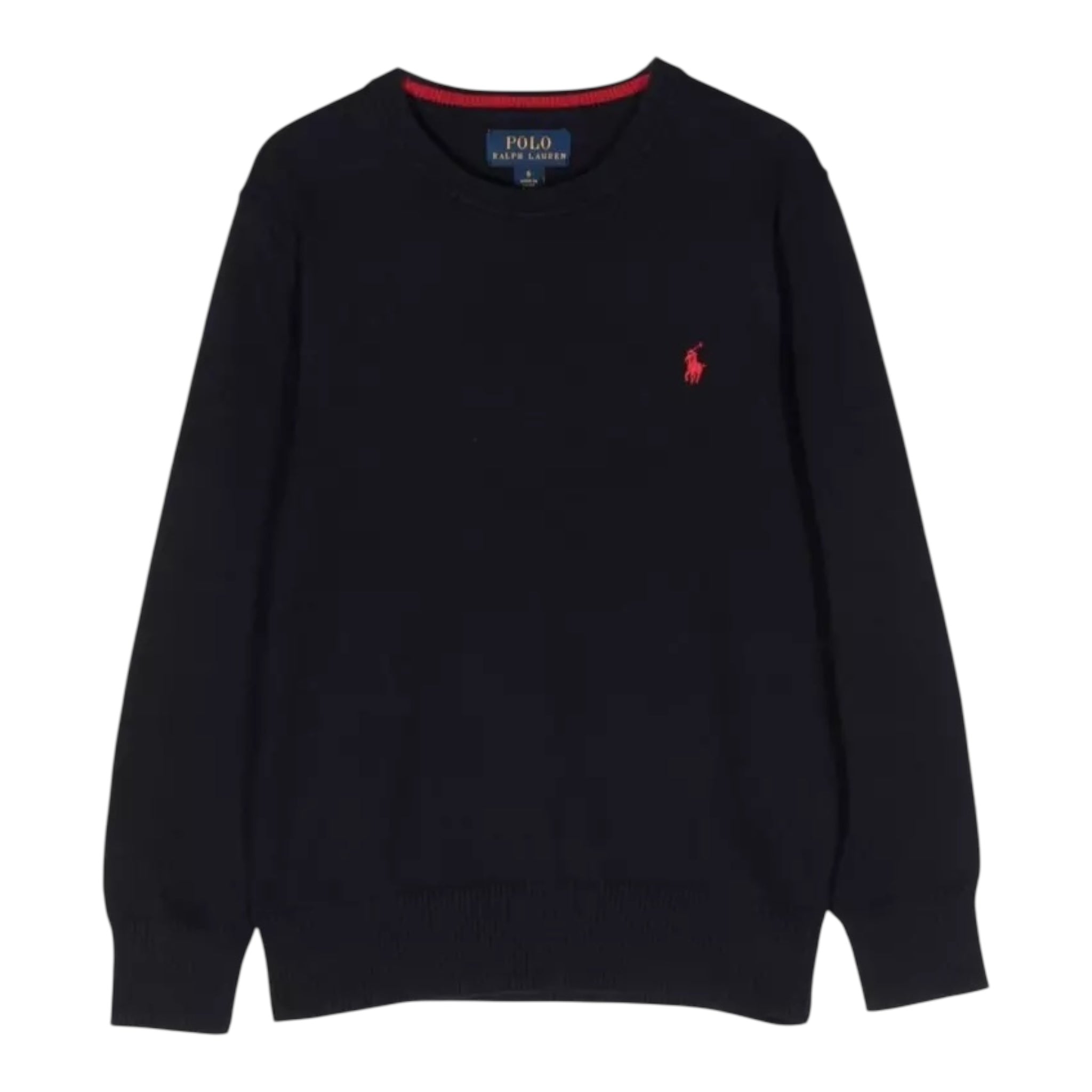 Ralph Lauren Maglia Girocollo Tinta Unita con Stampa per Neonato 321799887031N BLU RALPH LAUREN 