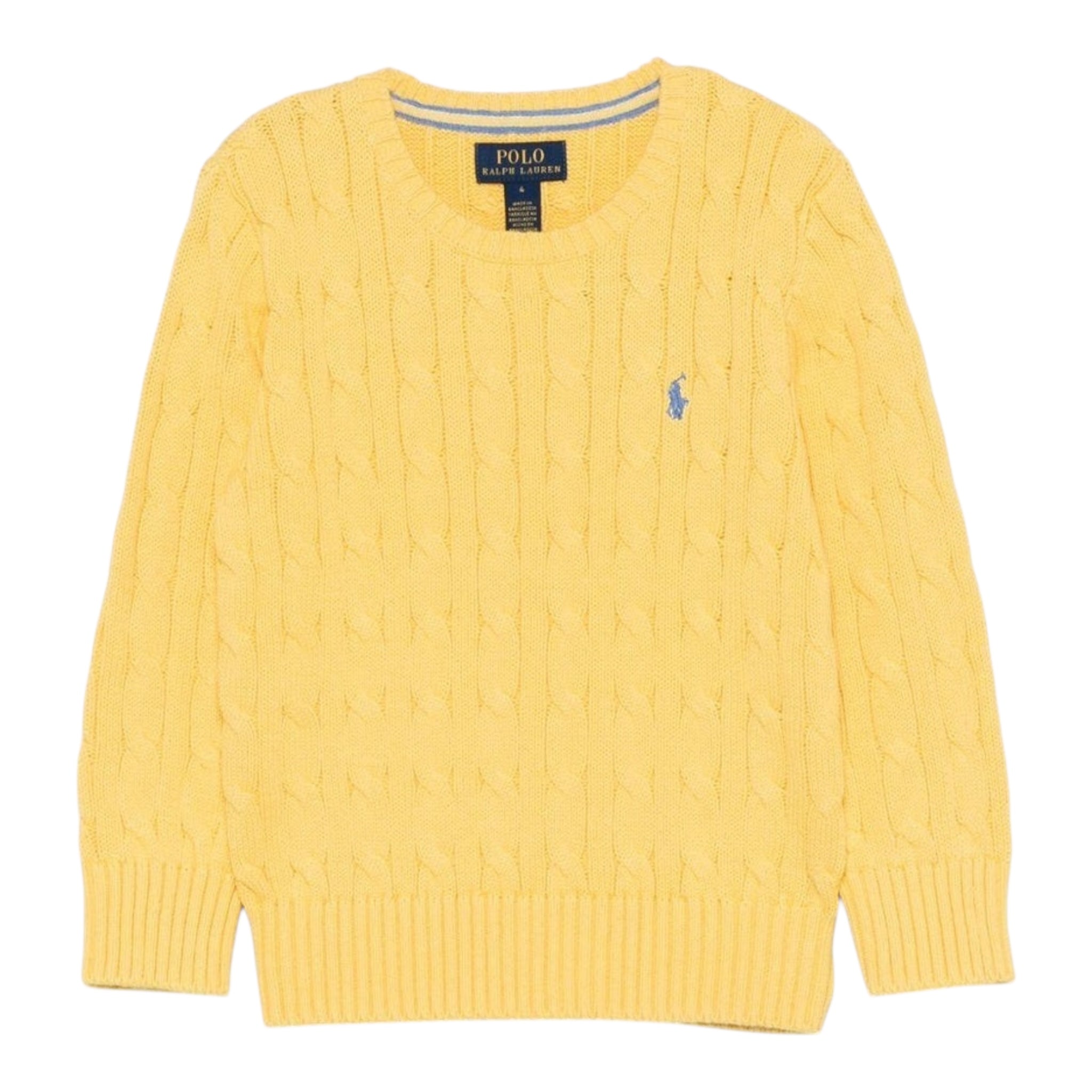 Ralph Lauren Maglia Girocollo Tinta Unita con Logo per Neonato 322702674073N GIALLO RALPH LAUREN 