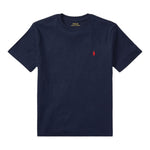 Ralph Lauren T-Shirt Girocollo Tinta Unita con Logo per Bambino 322832904037 BLU RALPH LAUREN 