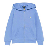 Ralph Lauren Felpa Tinta Unita con Zip E Cappuccio per Bambino 322964134003 AZZURRO RALPH LAUREN 