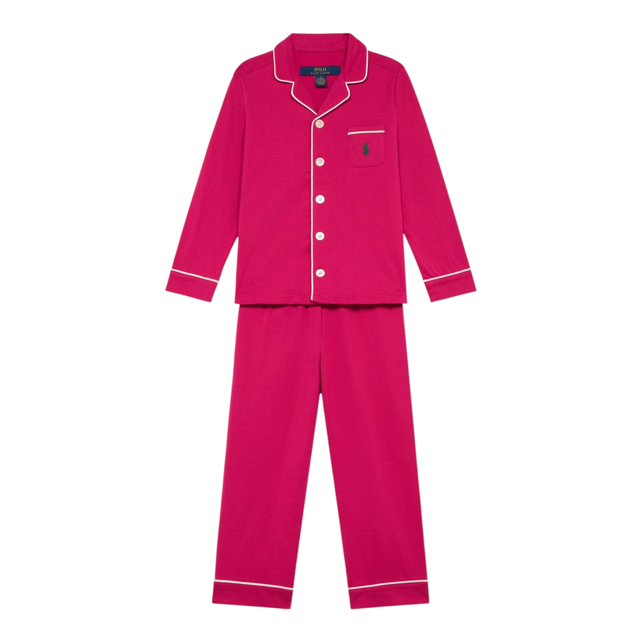 Ralph Lauren Completo 2 Pezzi Pigiama Shirt-Pantalone per Bambina 4P0279 FUXIA RALPH LAUREN 