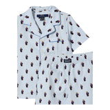 Ralph Lauren Completo 2 Pezzi T-Shirt-Bermuda Bicolore per Bambino 9P0139 BIANCO/AZZURRO RALPH LAUREN 