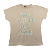 Refrigiwear T-Shirt Girocollo Tinta Unita con Logo per Bambino 138TRMJS25 BEIGE REFRIGIWEAR 