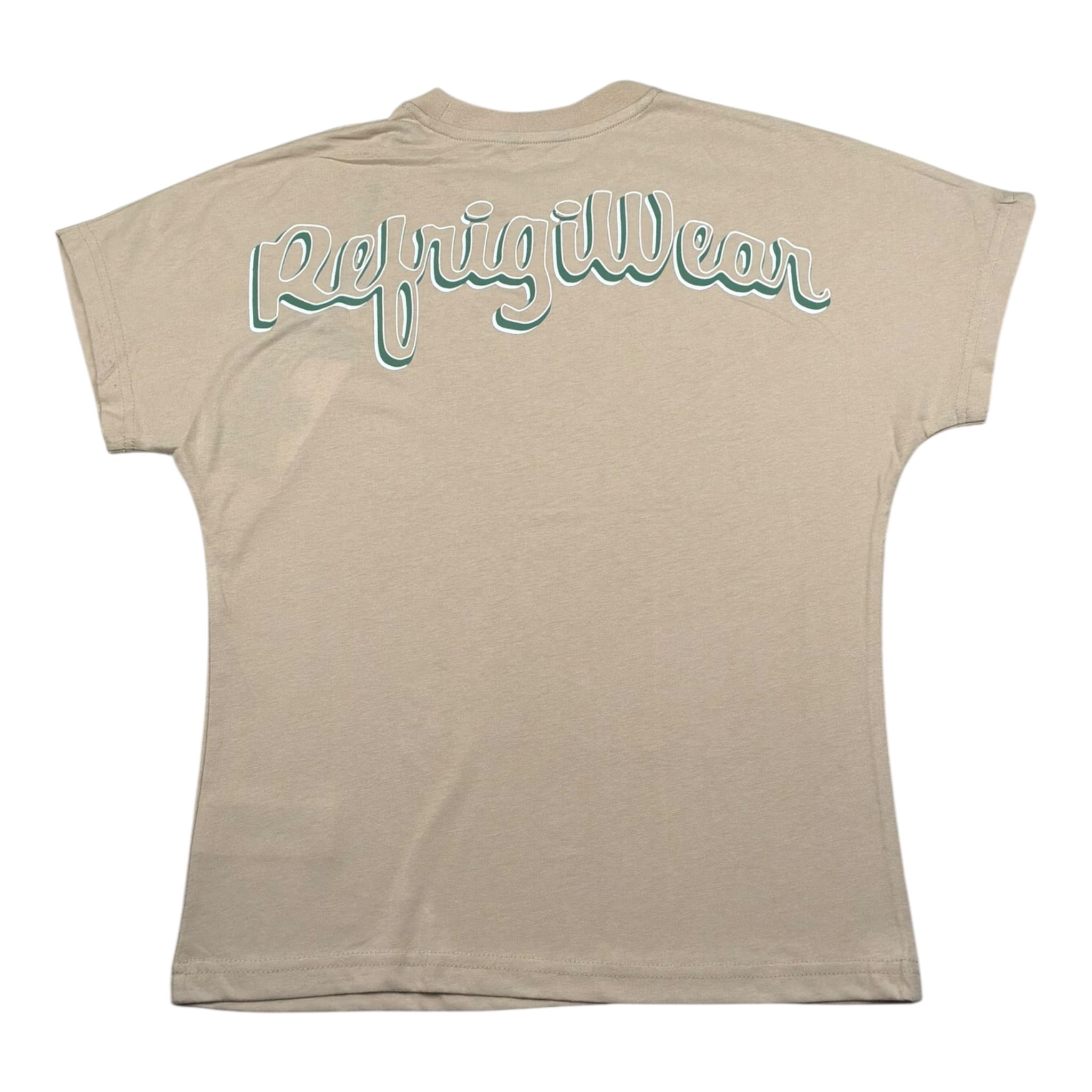 Refrigiwear T-Shirt Girocollo Tinta Unita con Logo per Bambino 138TRMJS25 BEIGE REFRIGIWEAR 