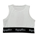 Refrigiwear Top Tinta Unita con Elastico Logato per Bambina 341YRFJS25X BIANCO REFRIGIWEAR 