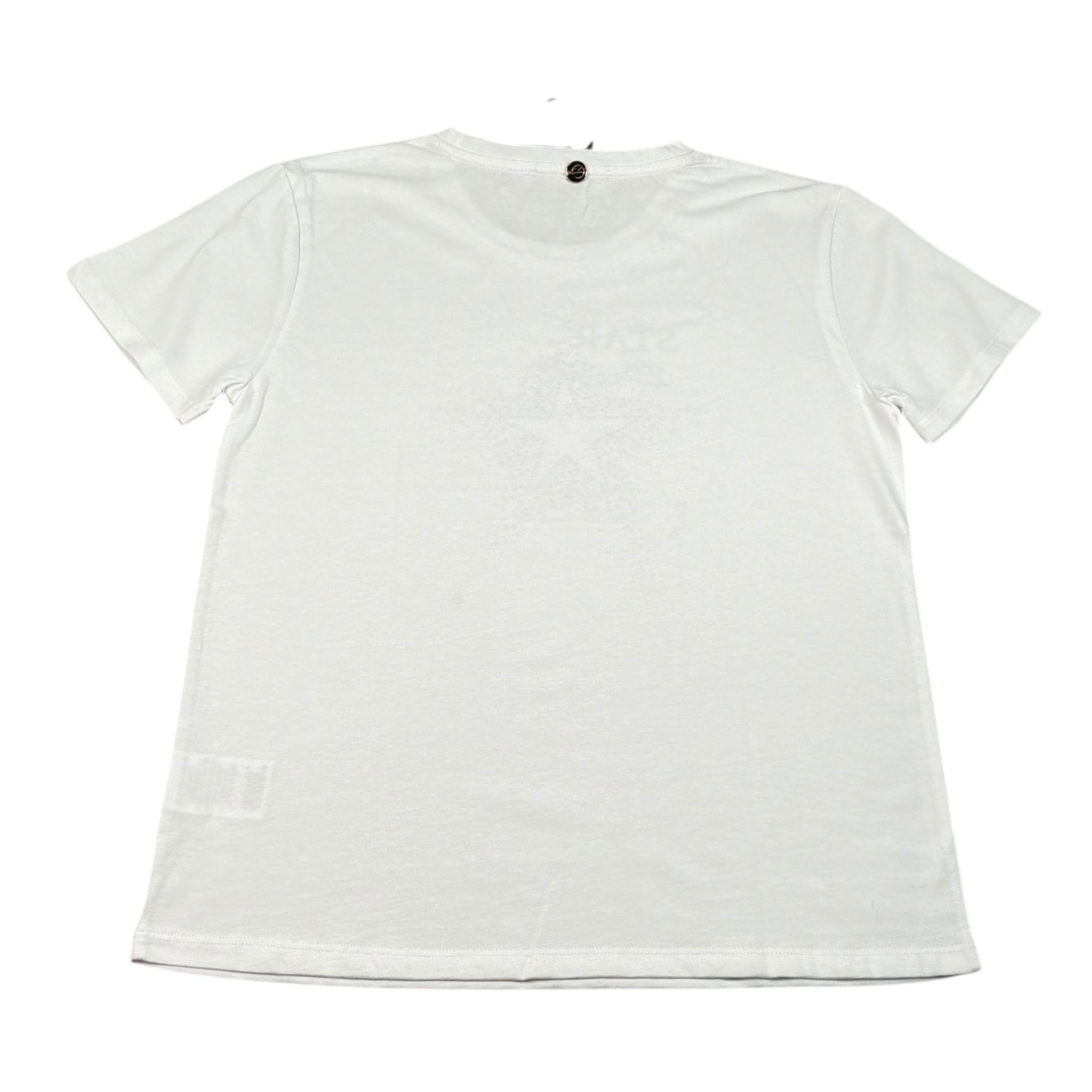 Relish T-Shirt Girocollo Tinta Unita con Stampa per Bambina 18629 BIANCO RELISH 