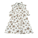 Relish Abito Tinta Unita con Stampa Stelle per Bambina RGP2409009008 PANNA RELISH 