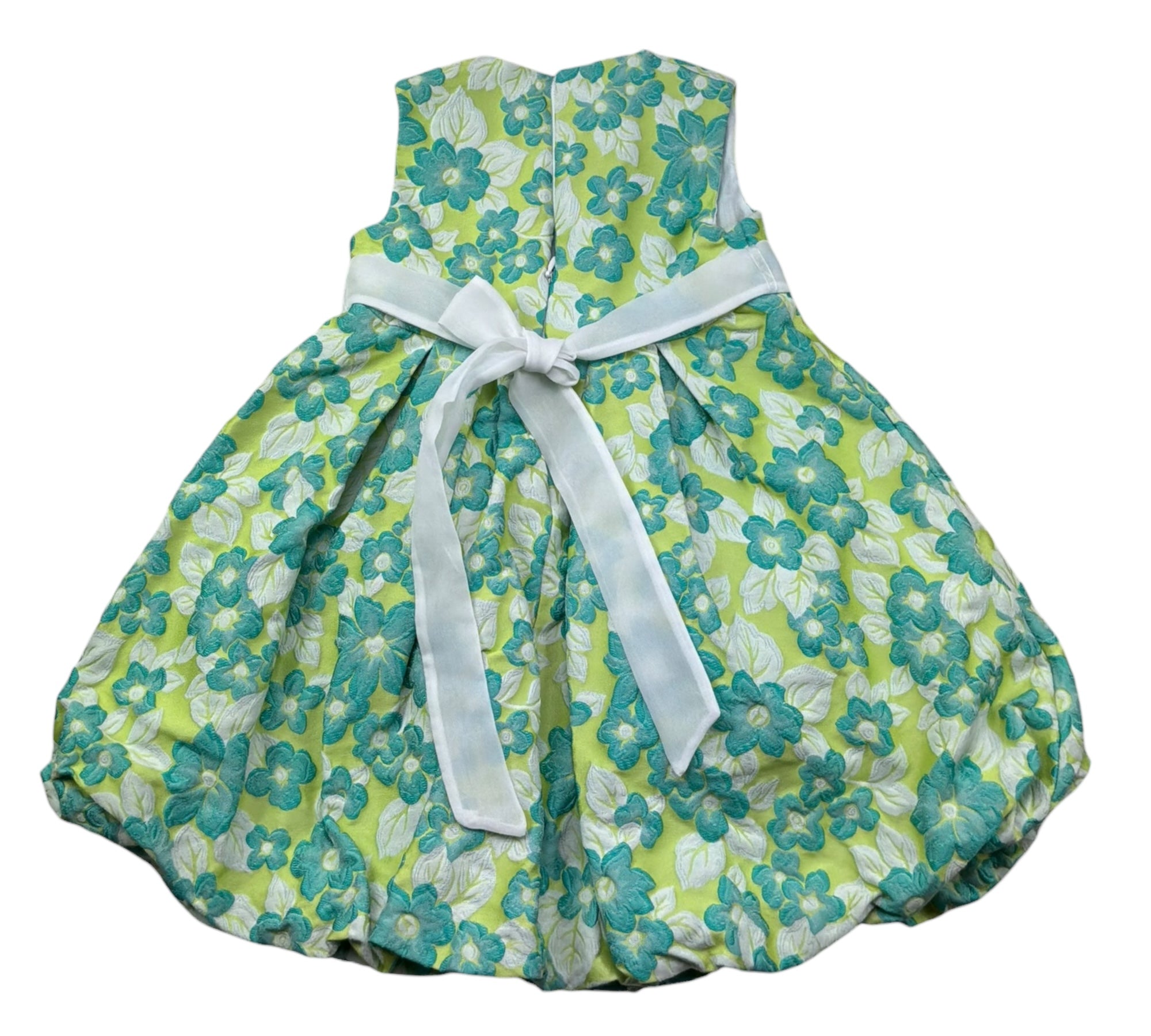 Safer Baby Abito Giromanica Tinta Unita con Ricami per Bambina 2163 VERDE SAFER BABY 