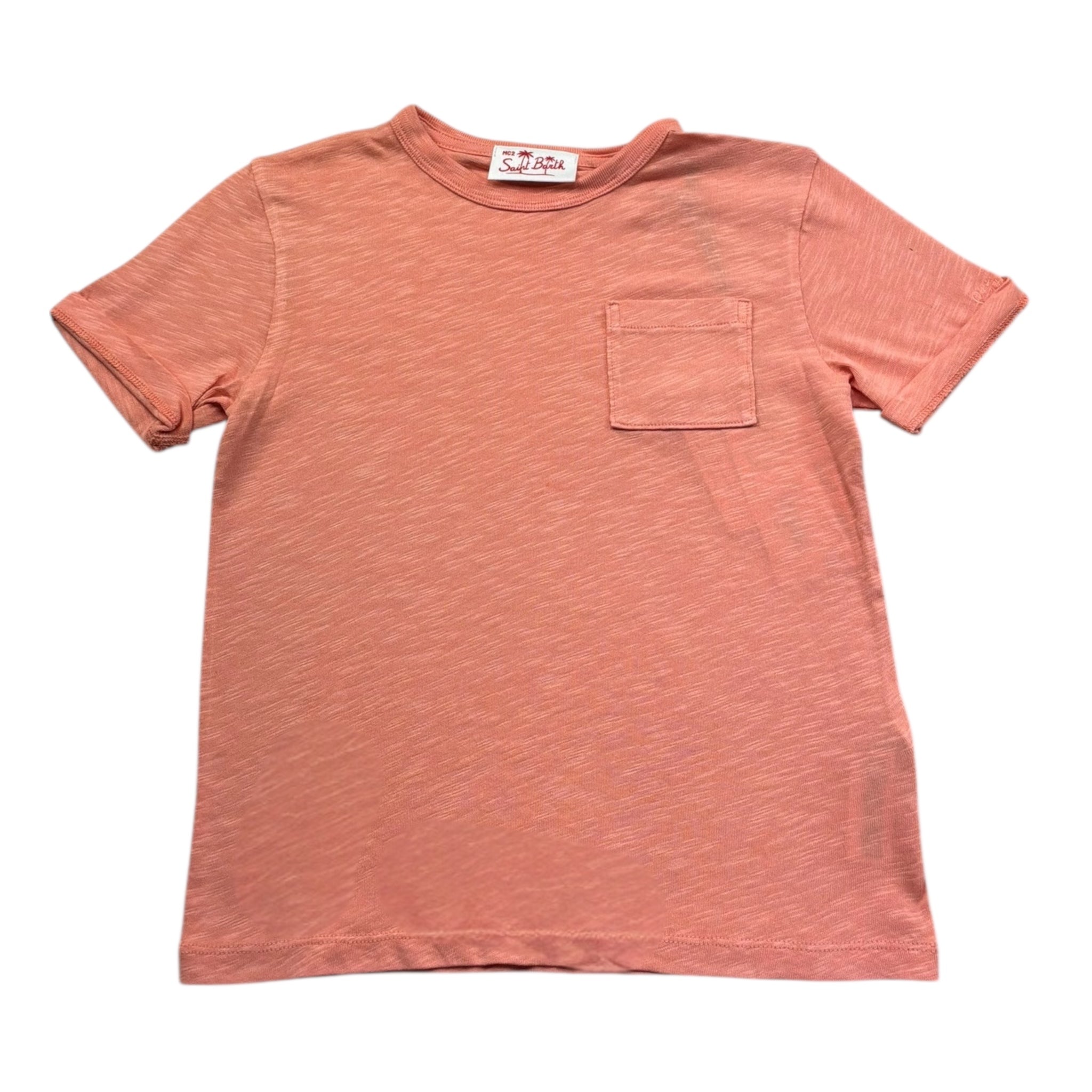Saint Barth T-Shirt Girocollo Tinta Unita  per Bambino 00425L PESCA SAINT BARTH 
