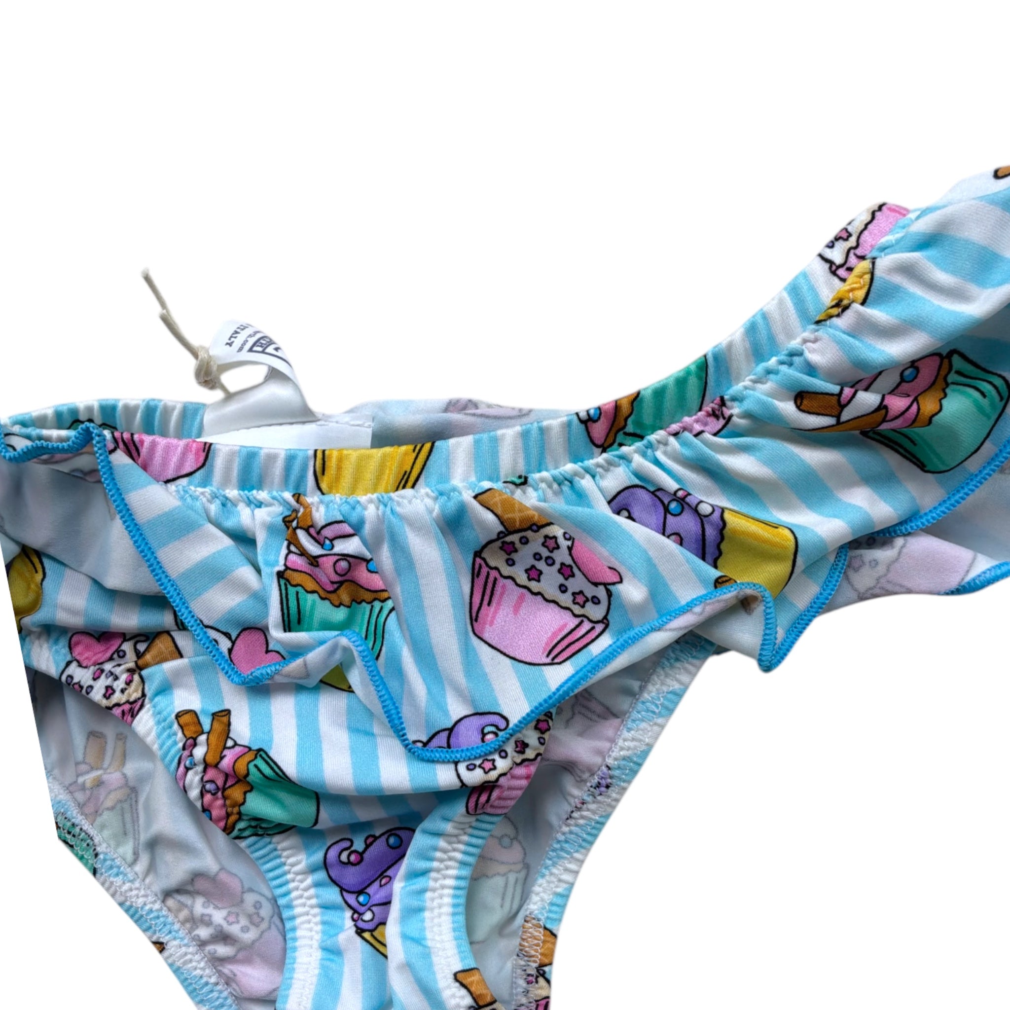 Saint Barth Costume Modello Slip Tinta Unita per Bambina 00638L AZZURRO SAINT BARTH 