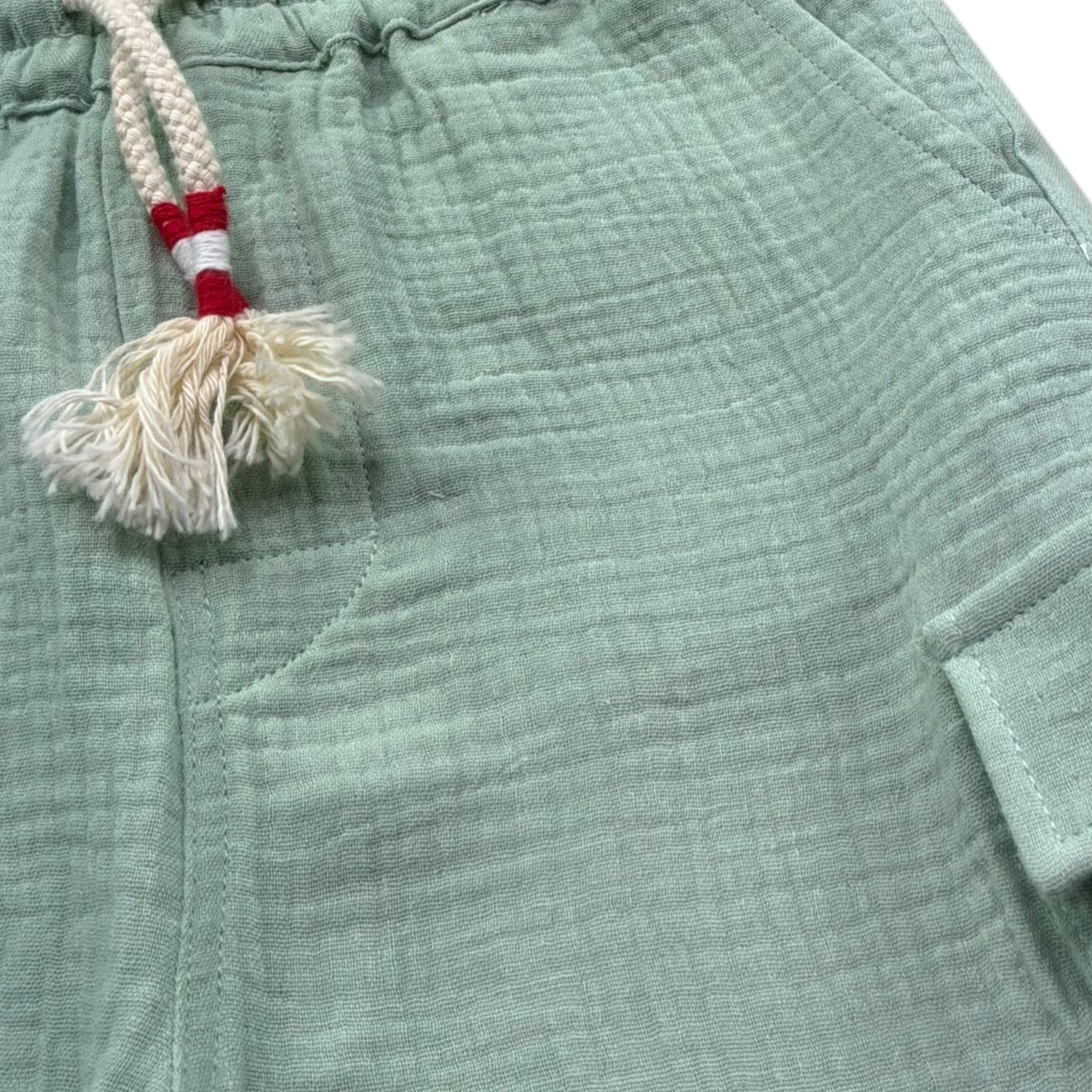 Saint Barth Bermuda Tinta Unita con Elastico In Vita per Bambino 00861L VERDE ACQUA SAINT BARTH 