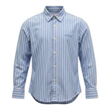 Saint Barth Camicia Bicolore con Fantasia A Righe per Bambino 00867L BIANCO/AZZURRO SAINT BARTH 