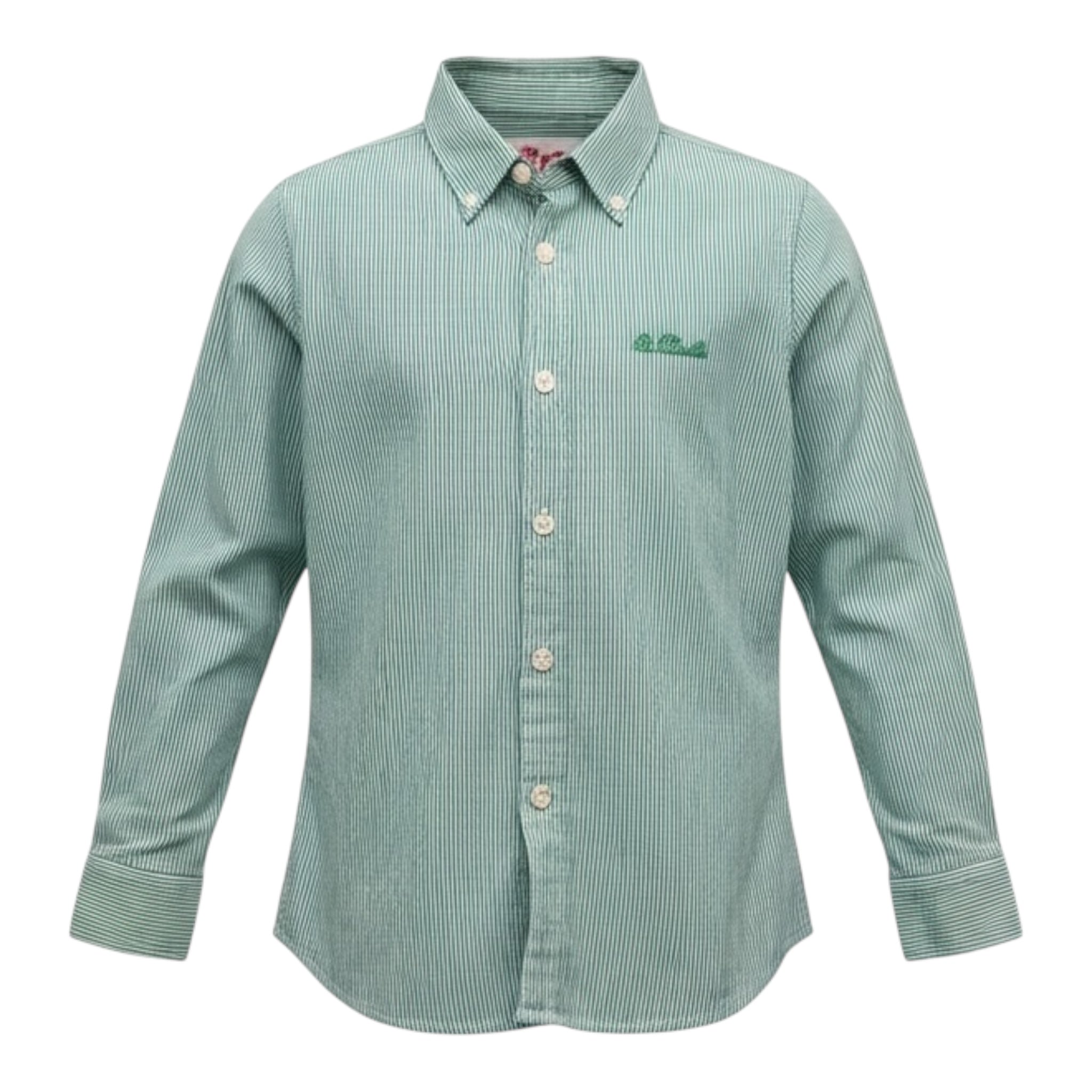 Saint Barth Camicia Manica Lunga Tinta Unita  per Bambino 00947L VERDE SAINT BARTH 