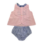 Saint Barth Completo 2 Pezzi Camicia-Coulotte Bicolore per Neonata ABB0002 ROSA SAINT BARTH 