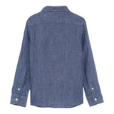 Saint Barth Camicia Manica Lunga Tinta Unita per Bambino AGN0001003 BLU SAINT BARTH 