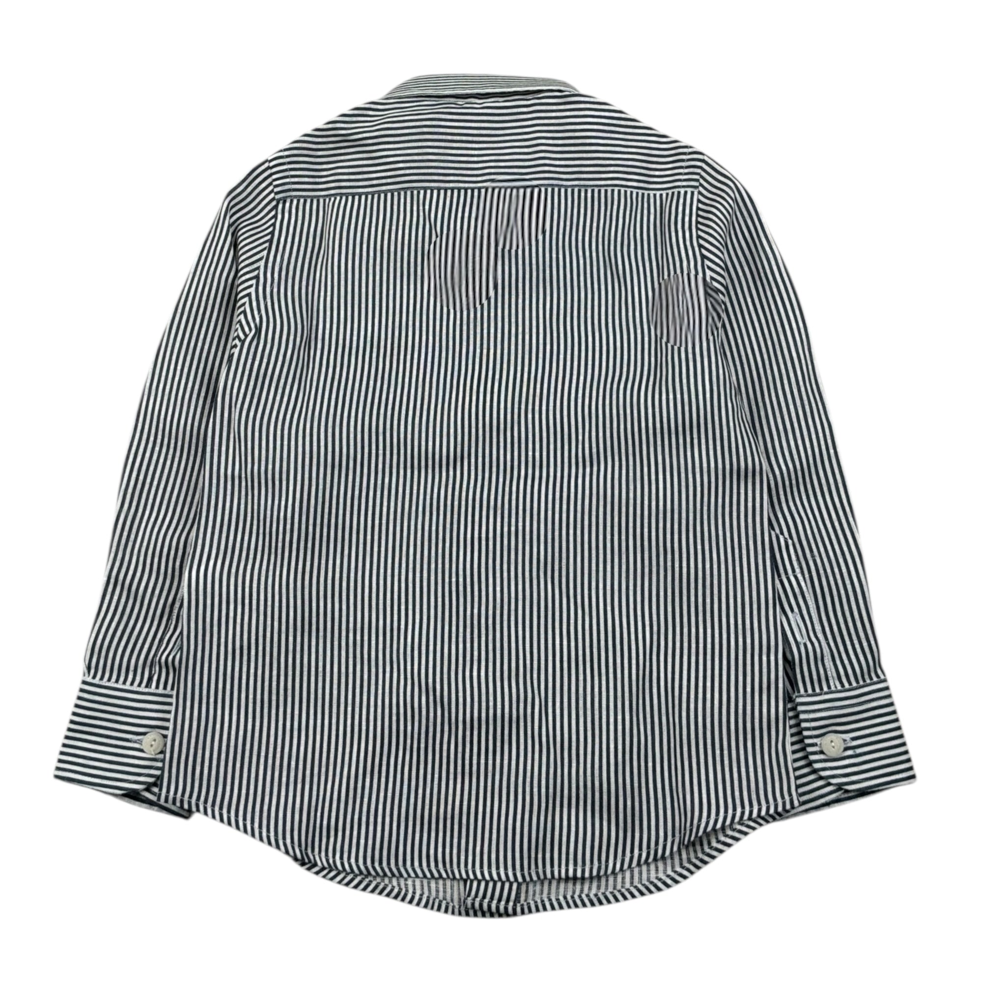 Saint Barth Camicia Manica Lunga Fantasia A Righe per Neonato AGN000101183 BLU SAINT BARTH 