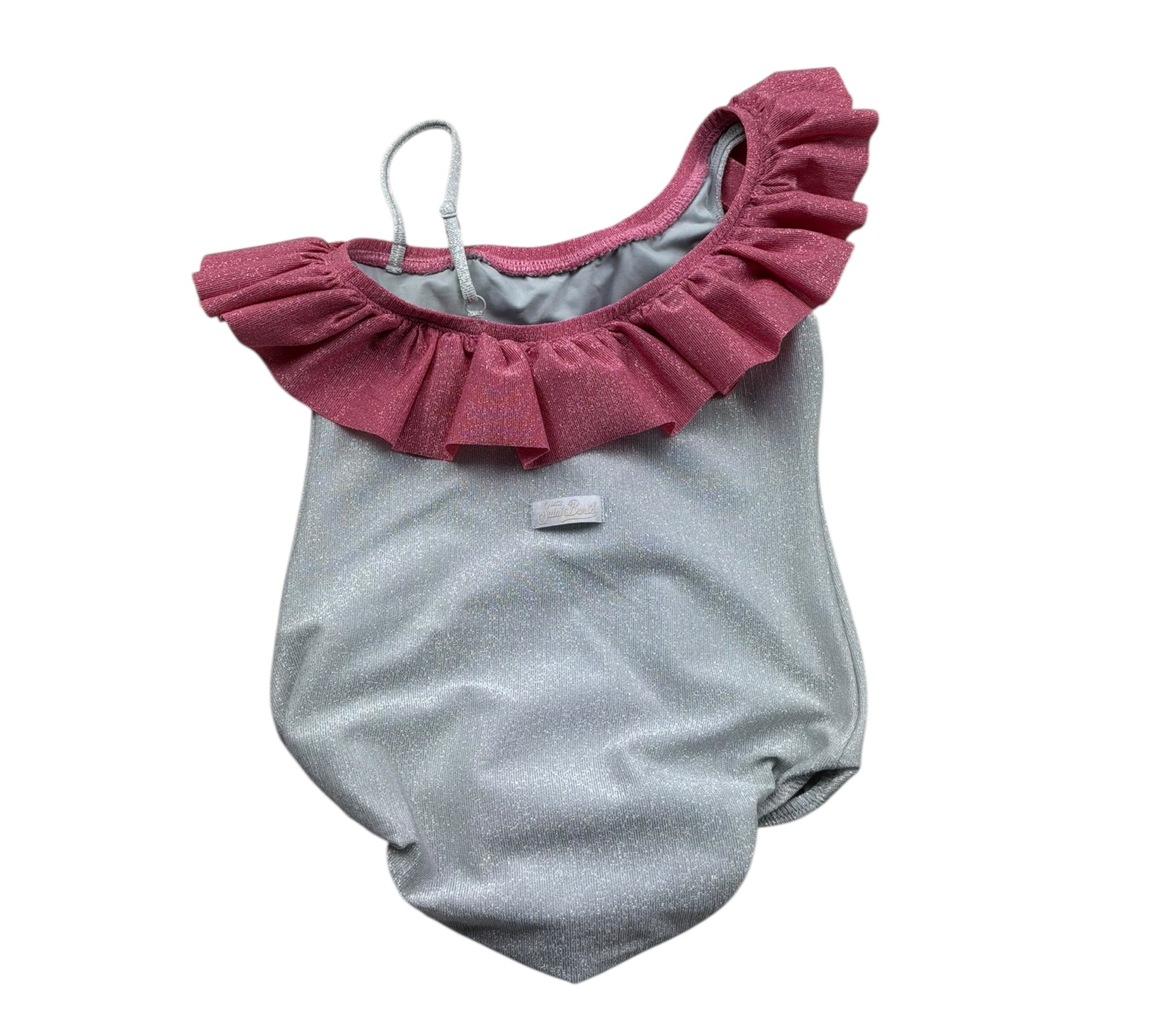 Saint Barth Costume Intero Monospalla Tinta Unita per Bambina CARIN ARGENTO SAINT BARTH 