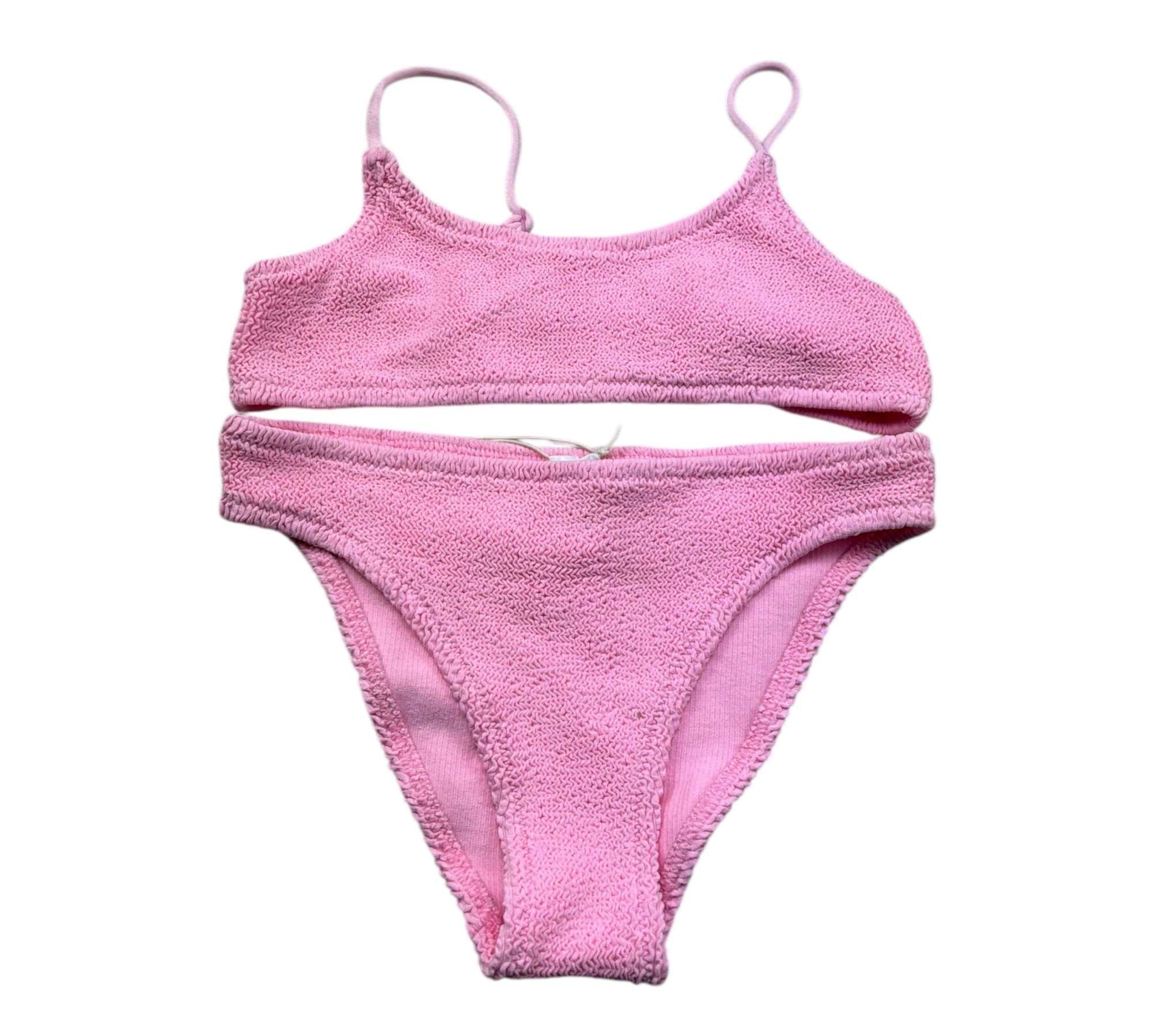 Saint Barth Costume 2 Pezzi Fascia-Mutandina Tinta Unita per Bambina CRINKLE ROSA SAINT BARTH 