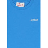 Saint Barth T-Shirt Girocollo Tinta Unita con Logo per Bambino DOVERLJR COBALTO SAINT BARTH 