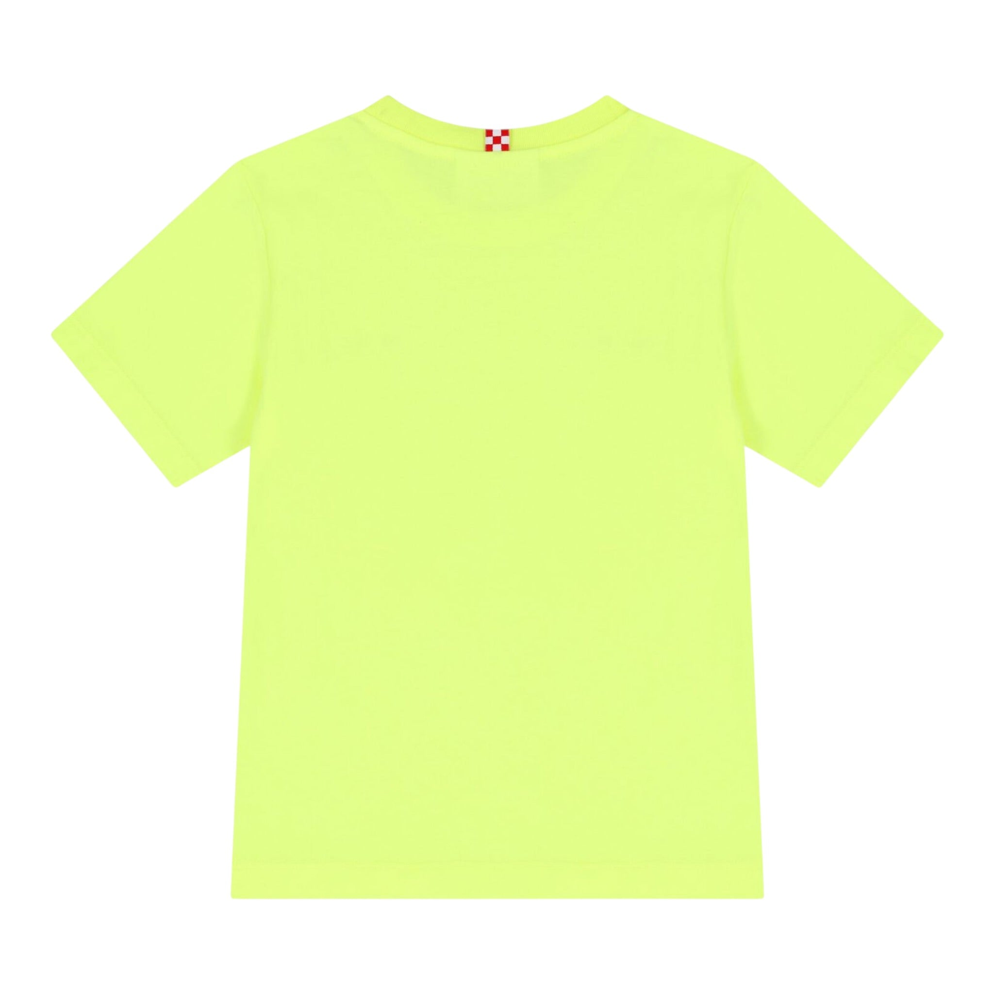 Saint Barth T-Shirt Girocollo Tinta Unita con Logo per Bambino DOVERLJR GIALLO FLUO SAINT BARTH 
