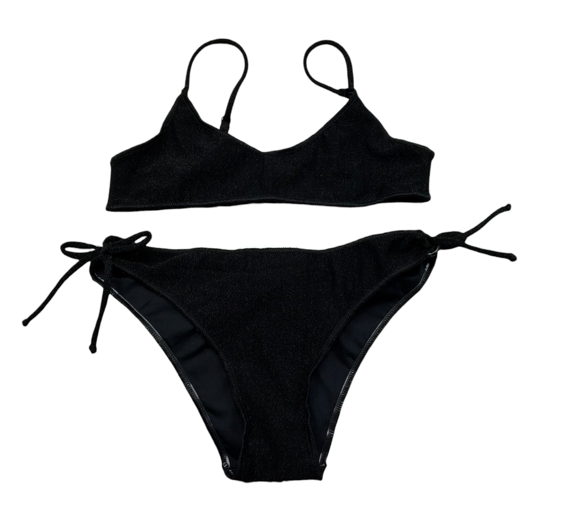 Saint Barth Costume 2 Pezzi Fascia-Mutandina per Bambina LUREX NERO SAINT BARTH 