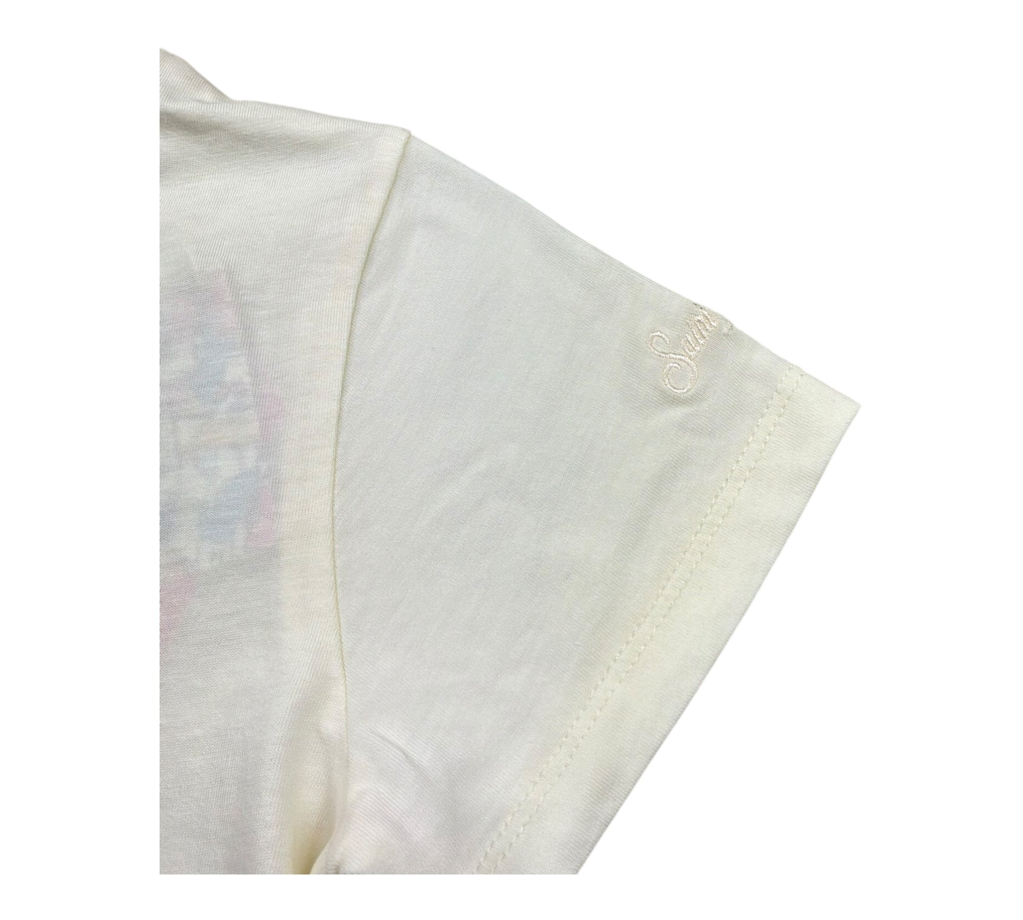 Saint Barth T-Shirt Girocollo Tinta Unita con Stampa per Bambina MINNIE PANNA SAINT BARTH 