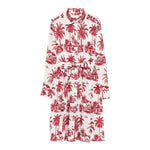 Saint Barth Abito Manica Lunga Stampa Fantasia per Bambina PIH000104 BIANCO/ROSSO SAINT BARTH 