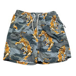 Saint Barth Costume Modello Boxer Tinta Unita con Stampa per Bambino TROPICAL VERDE SAINT BARTH 