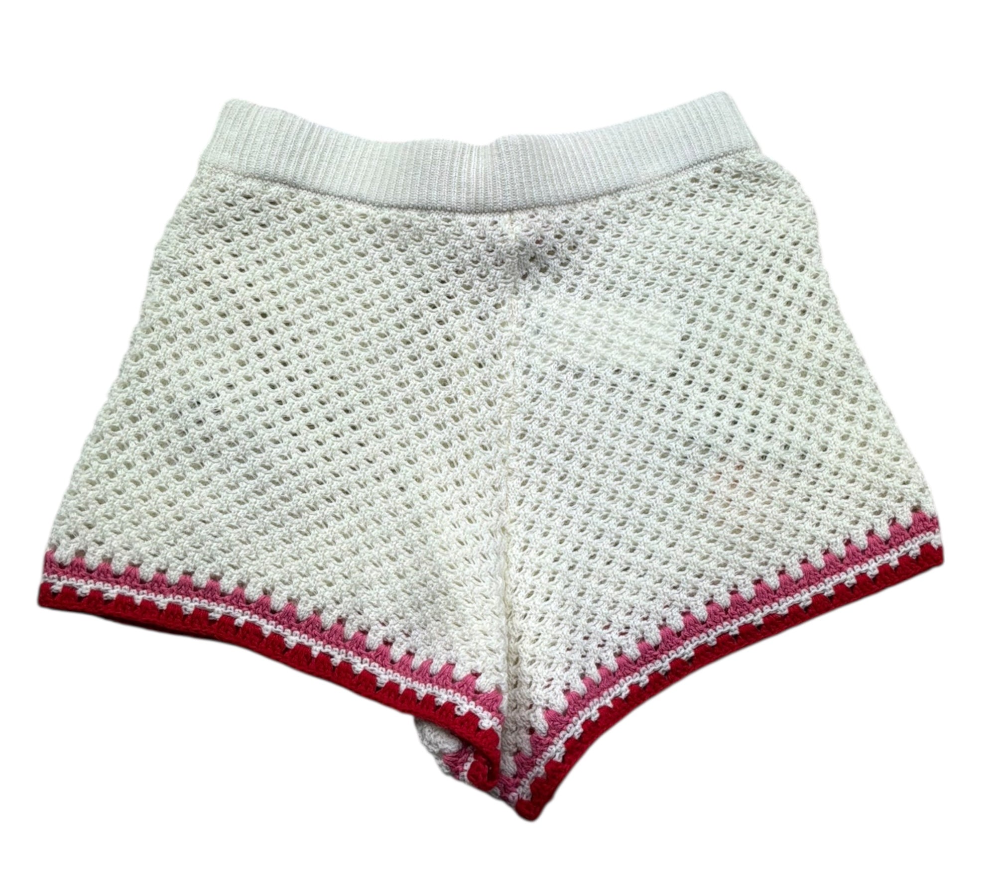 Saint Barth Short Tinta Unita con Trafori E Ricami per Bambina YVETTES PANNA SAINT BARTH 